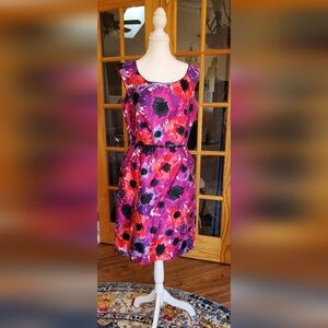 Kate Spade Josie Floral Silk Blend Dress Size 12